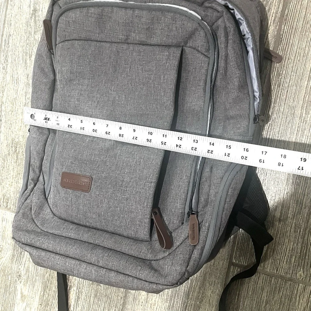 KROSER 17.3 inch‎ Laptop iPad Backpack Gray Padded Back Travel Charging Port
